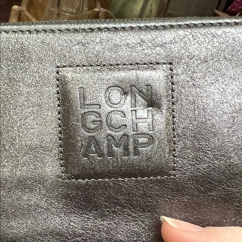 Longchamp Happy 3/4 Zip Wallet Spellout
